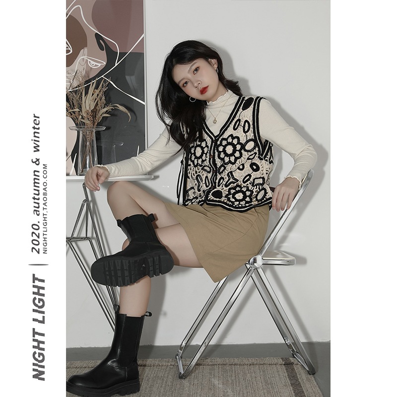 Summer and Autumn Hollow-out Vest Women's Fresh and Sweet Outer Hook Sleeveless Sweater All-match Short Wailer Top Vest