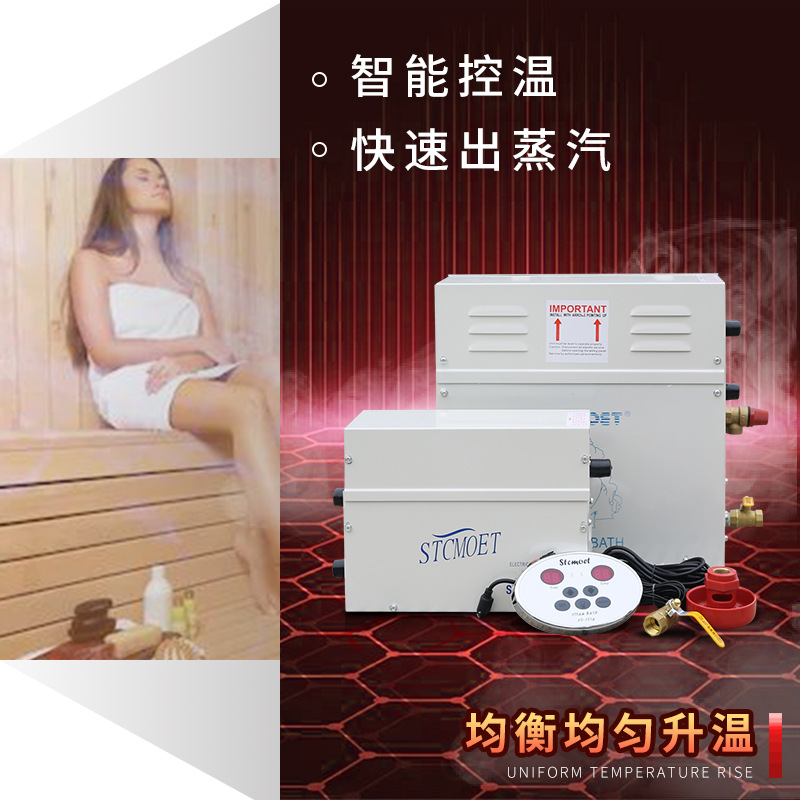 Estufa de sauna estufa de vapor de sudor hogar comercial máquina de vapor húmedo sala de sauna horno de calefacción eléctrica generador de vapor equipo de sala de vapor de sudor