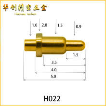 制作弹簧针镀金顶针铜柱探针连接器PCB板定位针POGO[IN顶针连接器