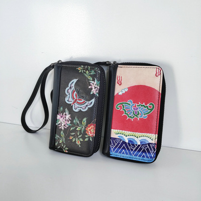 日常用钥匙包手拎小卡包手工马尾绣非遗文创礼品真皮锁匙包批发|ms