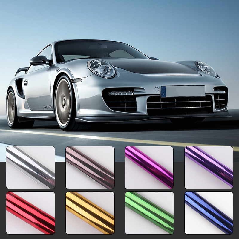 一休クロスボーダー爆品自動車改色膜クロムメッキ鏡面フィルム家具壁面メッキシール8色|undefined