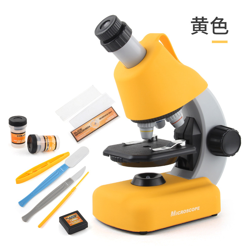 Nuevo portátil de juguete para niños microscopio HD de alta potencia microscopio Escuela Primaria biología ciencia y educación traje