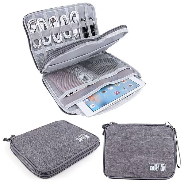 Manufacturer Customized New Korean Style Multi-Flap Pocket Pants Digital Bag Ant Cloth Travel Satchel Data Cable Cosmetics Bag