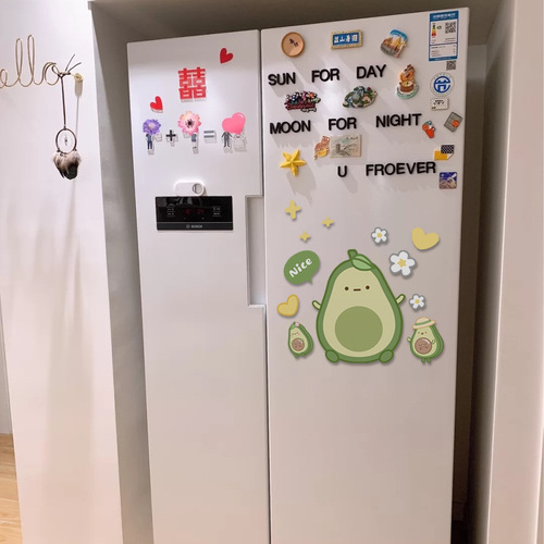 Ins Style Avocado Message Board Home Refrigerator Decoration Fruit Erasable Fridge Magnet Personalized Creative Magnetic Sticker