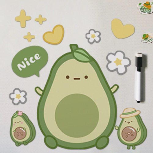 Ins Style Avocado Message Board Home Refrigerator Decoration Fruit Erasable Fridge Magnet Personalized Creative Magnetic Sticker