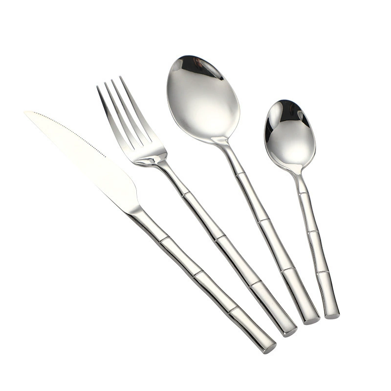 Tableware stainless steel, coffee bamboo set for hotel, 4 piece set, Birthday gift, wholesale