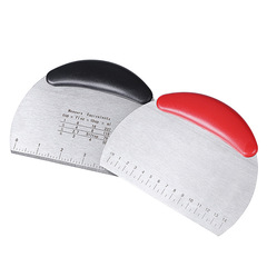 Amazon slicing tool, baking tool cream scraper, half-round anti-slip with scale, flour cutter, dough cutter