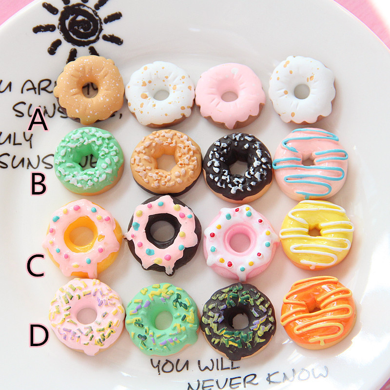 Japanese simulation cream donut resin accessories DIY phone case beauty material play house toy accessories