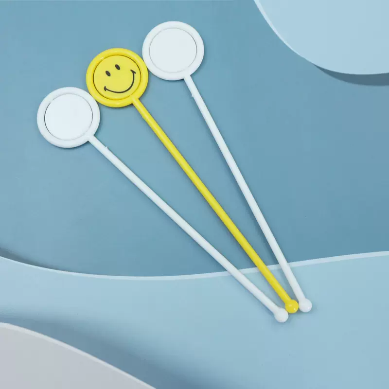 ABS塑料调酒棒 一次性搅拌棒圆头可转动调酒棒果汁棒 塑料咖啡棒