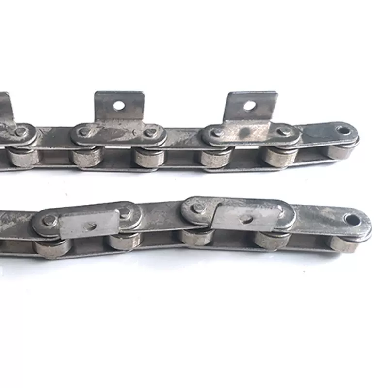 非标滚子输送链条单双侧弯板链条工业传输传动链单孔弯板异形链条
