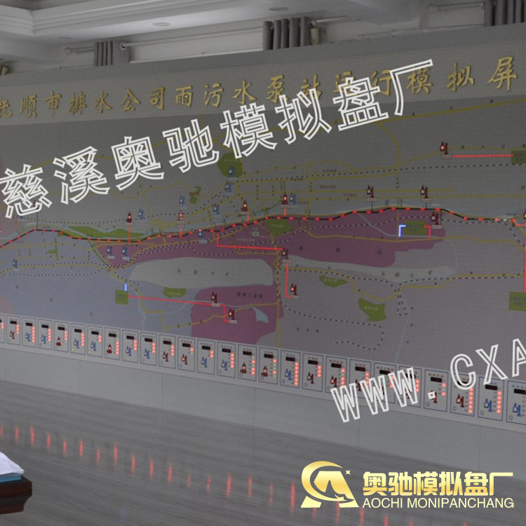 模拟屏AOCHI-09-01 模拟屏 工艺流程模拟屏 厂家直供