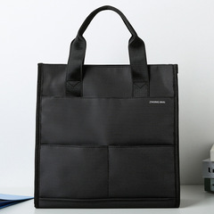 廠家批發男士商務手提文件包大容量多層會議包防水拉鏈收納文件袋