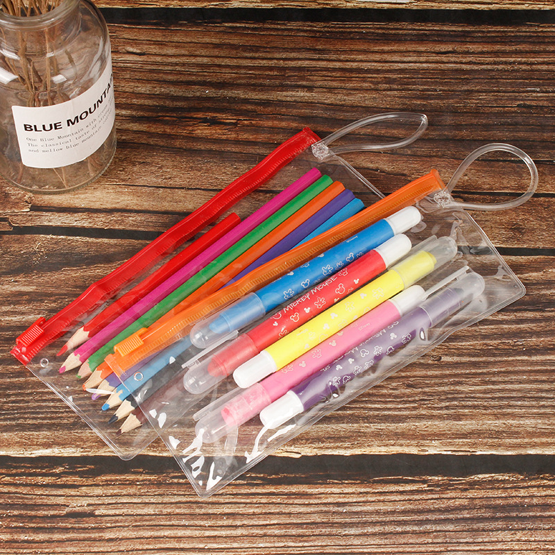 通用PVC拉链文具袋塑料透明拉链自封袋pvc尺子包装袋印刷logo