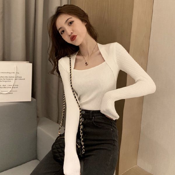 Fashionable demi-season sexy warm long-sleeve
