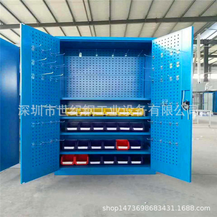 广州重型工具柜车间铁皮双开门车间柜带锁柜多功能柜工具柜深圳其