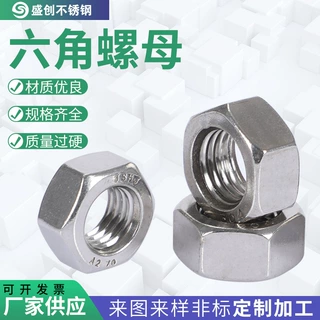 304不锈钢六角螺母 M8M10M12M14M16M20M24六角螺母 厂家