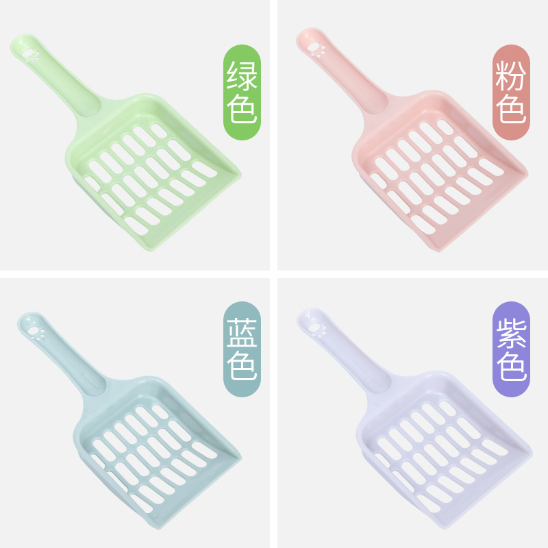 Caja de arena para gatos para mascotas pala de apoyo pala de plástico económica pala de arena para gatos pala de limpieza cuchara de plástico pala de heces de gato