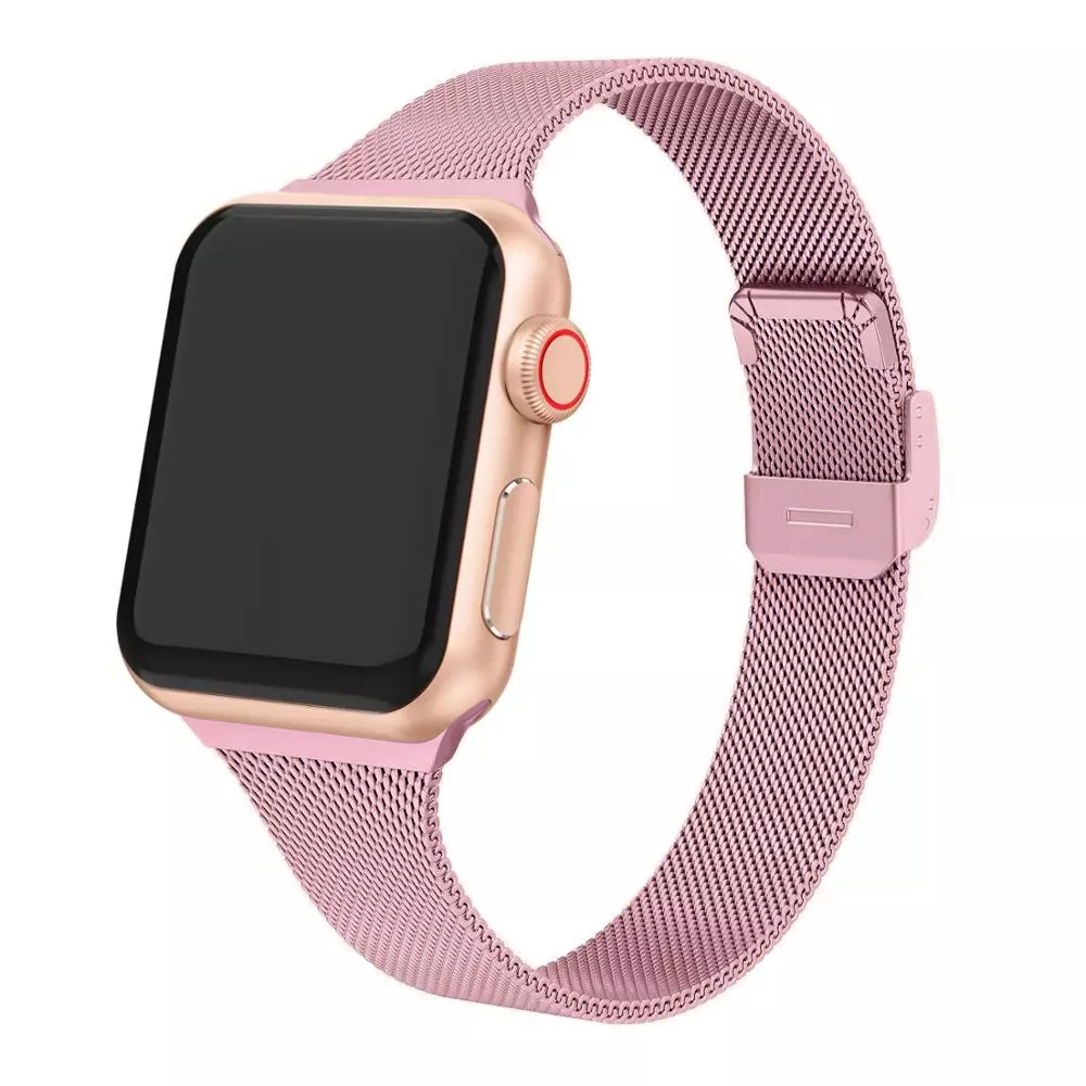 Adecuado para Apple iwatch 8/7/se/6/5/4321 Milán agradable hebilla pequeña cintura correa de acero