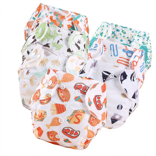 2024 Four Seasons Thin Velvet Infant and Toddler Waterproof Diapers Multi-Snap Adjustable Size Diapers Baby Cloth Diapers
