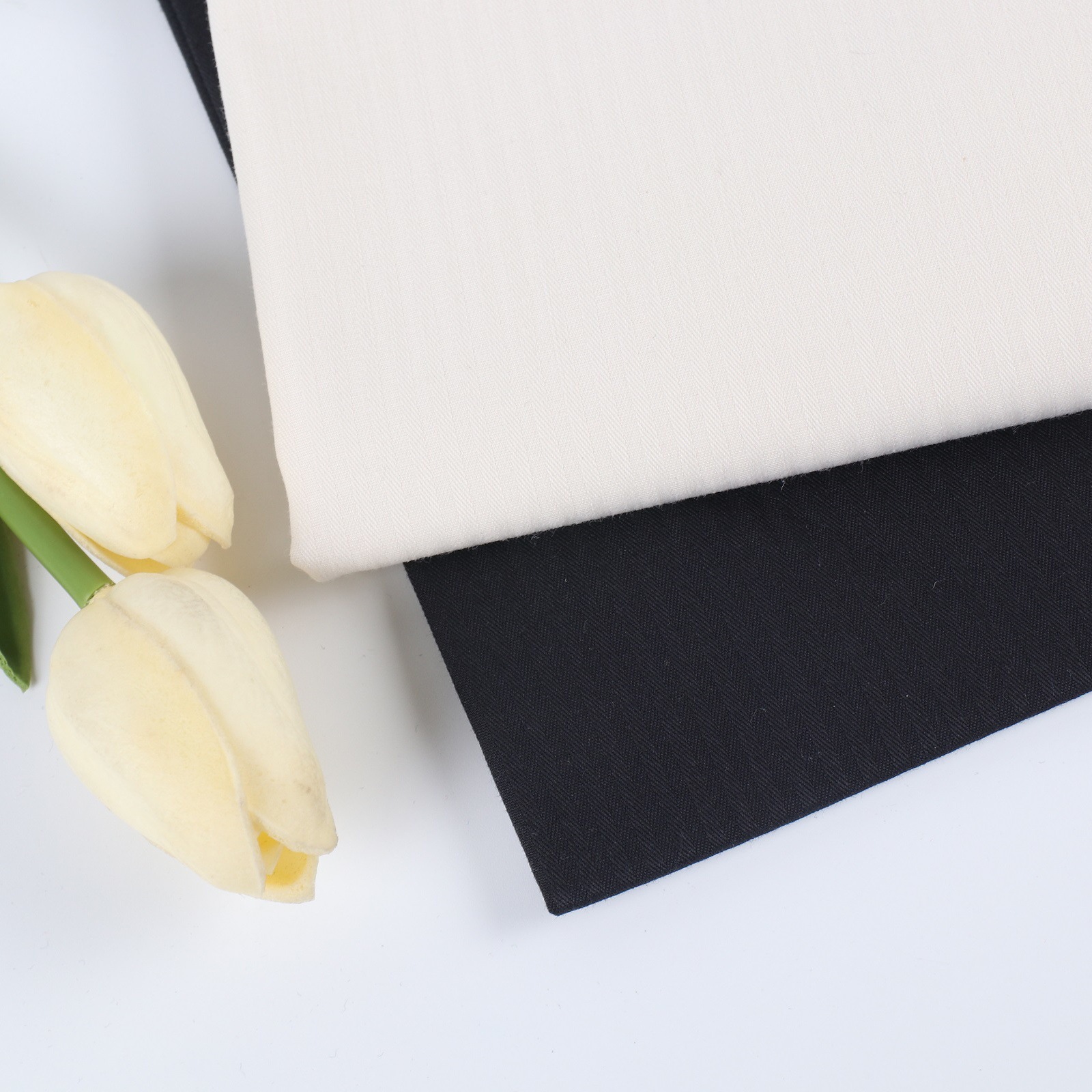 现货欧标喷气涤棉鱼骨纹棉条TC里布133*72 TC鱼骨纹口袋布腰里