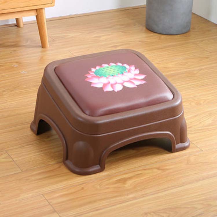 Adoración de arrodillarse para orar, plástico de arrodillarse para orar, casera, adorando a Buda, orando en forma de loto, taburete bajo, templo ancestral cuadrado