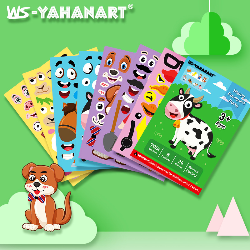 Pegatinas DIY Infantiles de Dibujos Animados de Papel Artesanal, Decorativo, para Día de los Niños image 1