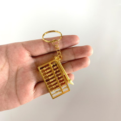 合金算盤 算盤鑰匙扣掛件 小算盤掛飾金屬工藝品批發