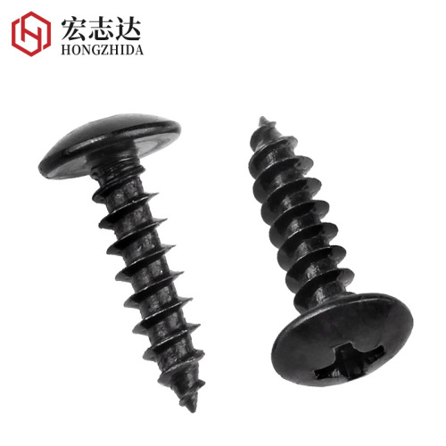 Black cross large flat head self-tapping screws TA wholesale umbrella head self-tapping screws electronic fasteners M3M3.5M4