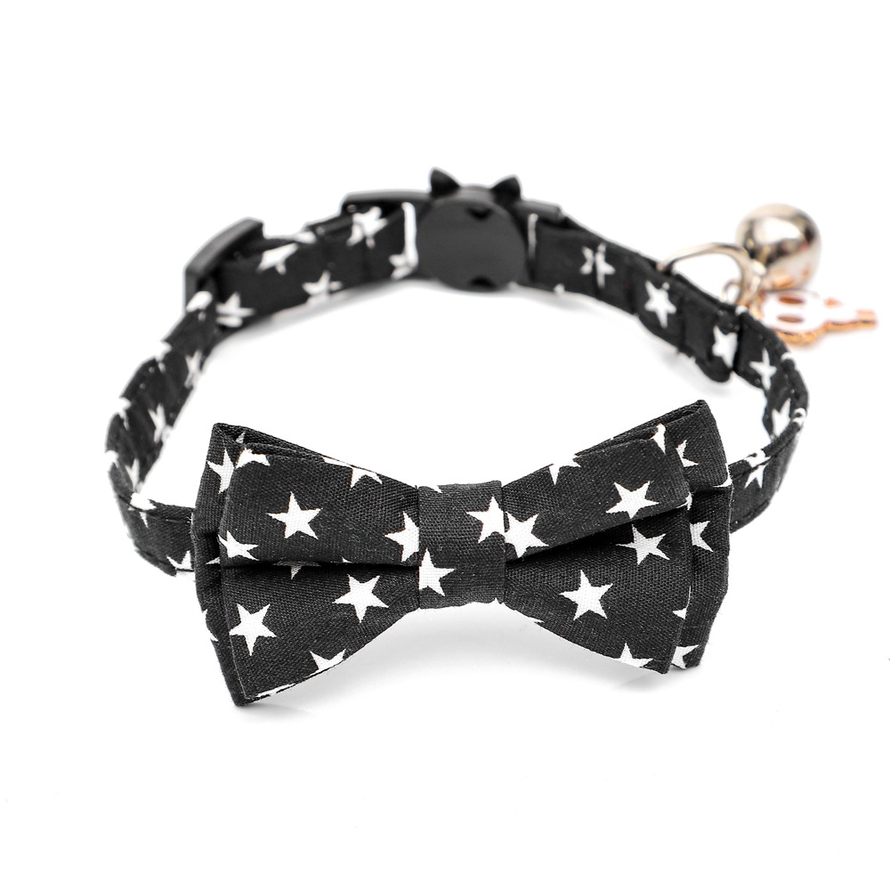 Fábrica spot transfronterizo nuevo algodón pentagonal collar para gatos con colgante para gatos y collar para gatos de mascota para pequeños gatos