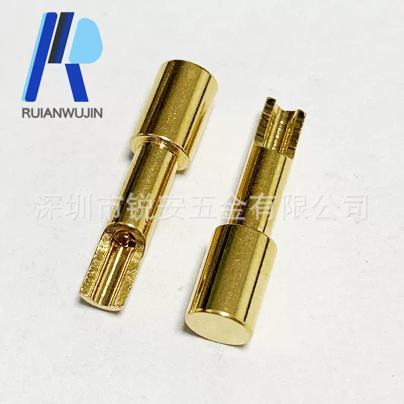 镀金铜插针 大电流焊线铜柱 连接器铜针 pin针 h59材料 五金配件