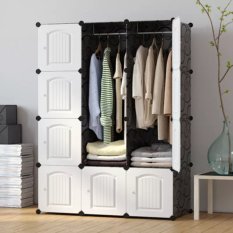 义乌简易衣柜成人儿童宿舍卧室衣柜简约现代经济型省空间组装衣橱