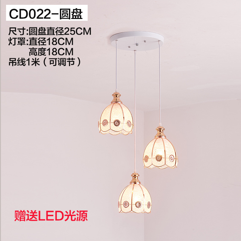 Araña de comedor, barra de bar simple moderna de tres cabezas, mesa de comedor creativa, dormitorio, personalidad, sala de estar, comedor, iluminación nórdica atmosférica