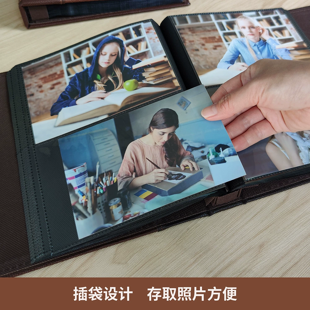 [Guangmei factory leather photo album memorial album A6 storage album gift with pocket PP 6-inch photo album notebook]