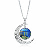 Accessory, pendant, suitable for import, with gem, European style, wholesale