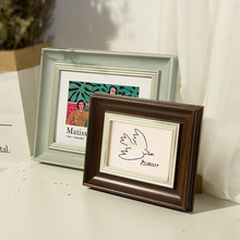 相框摆台8寸7寸创意美式做旧画框儿童摆台照片相框6寸10定4K8开