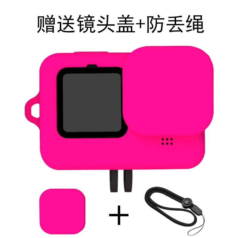 Funda de silicona adecuada para cámara gopro9101112, funda protectora para cámara deportiva, funda para accesorios de cubierta de lente, anticaídas