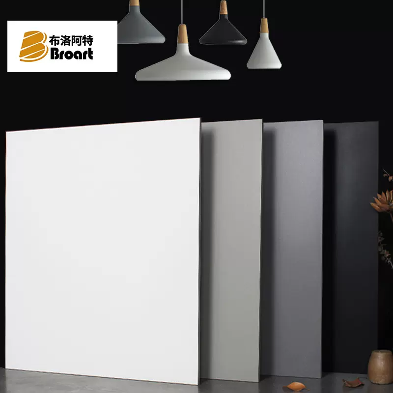 现代简约白瓷砖客厅厨房卫生间墙砖纯色地板砖600×600北欧仿古砖