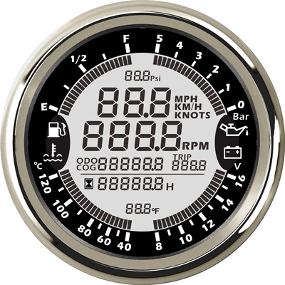 Six-in-one Multi-function meter oil level water temperature voltage oil pressure speed hour meter GPS speed mileage