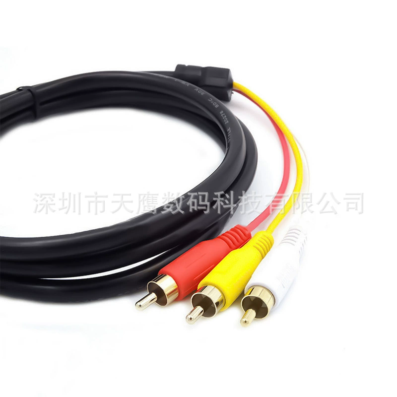 HDMI к цветному 3RCA кабелюHDMI к AV вращающийся красный и белый+ винтовой соединительный комплект