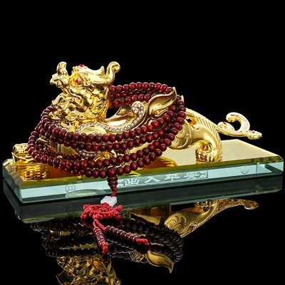 Car ornaments – Interior Supplies - golden-lucky-pixiu-216-beads