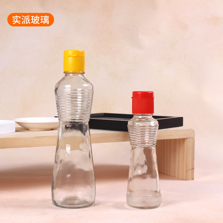 批发螺丝麻油香油酱油透明玻璃瓶食用油芝麻油储物瓶包装