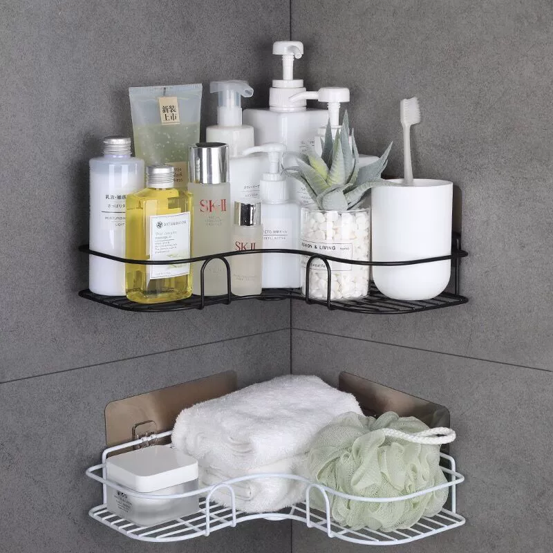 donated kitchen triangle storage rack toilet bathroom corner setting rack bedroom wall hanging wall storage shelf