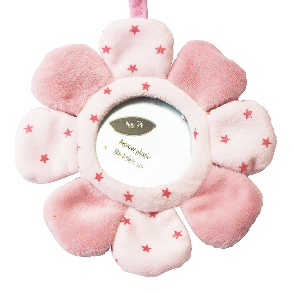 Sonajero colgante de color liso para cuna de recién nacido de 0 a 1 año, divertido espejo, juguete de peluche relajante para bebé, venta al por mayor transfronteriza.