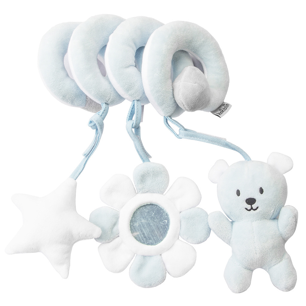 Sonajero colgante de color liso para cuna de recién nacido de 0 a 1 año, divertido espejo, juguete de peluche relajante para bebé, venta al por mayor transfronteriza.