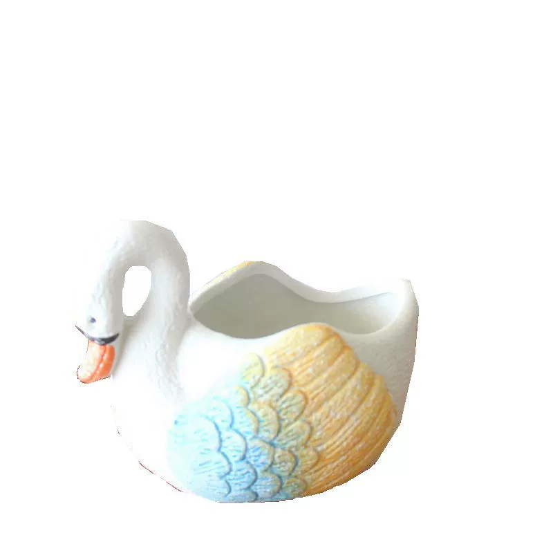 Оптовая продажа керамической массы дляPutty Pot Snow glaze Swan Mochonal Pot Flower Pot Flesh Desktop Pot 4788