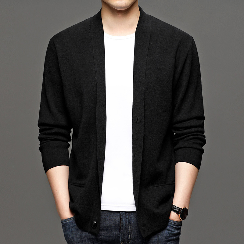 2024 Autumn New Men's Knitted Jacket Casual Cardigan Men's Sweater Factory Direct Sales Dropshipping T587