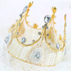 Cake decorative baking birthday hat, goddess queen wedding pearl crown dessert ornament plug -in