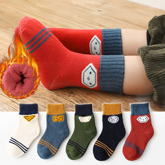 Baby socks Autumn and Winter Thick Crew Socks Cute Polyester Cotton Crew Socks for Boys and Girls Children Winter Socks