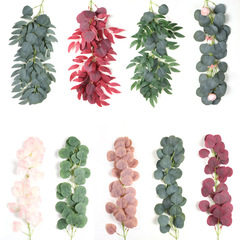 Simulated eucalyptus leaf rattan eucalyptus leaves 2 meters tall leaves and green plants wedding path layout eucalyptus rattan