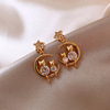 Fashionable universal earrings with tassels from pearl, Japanese and Korean, wholesale